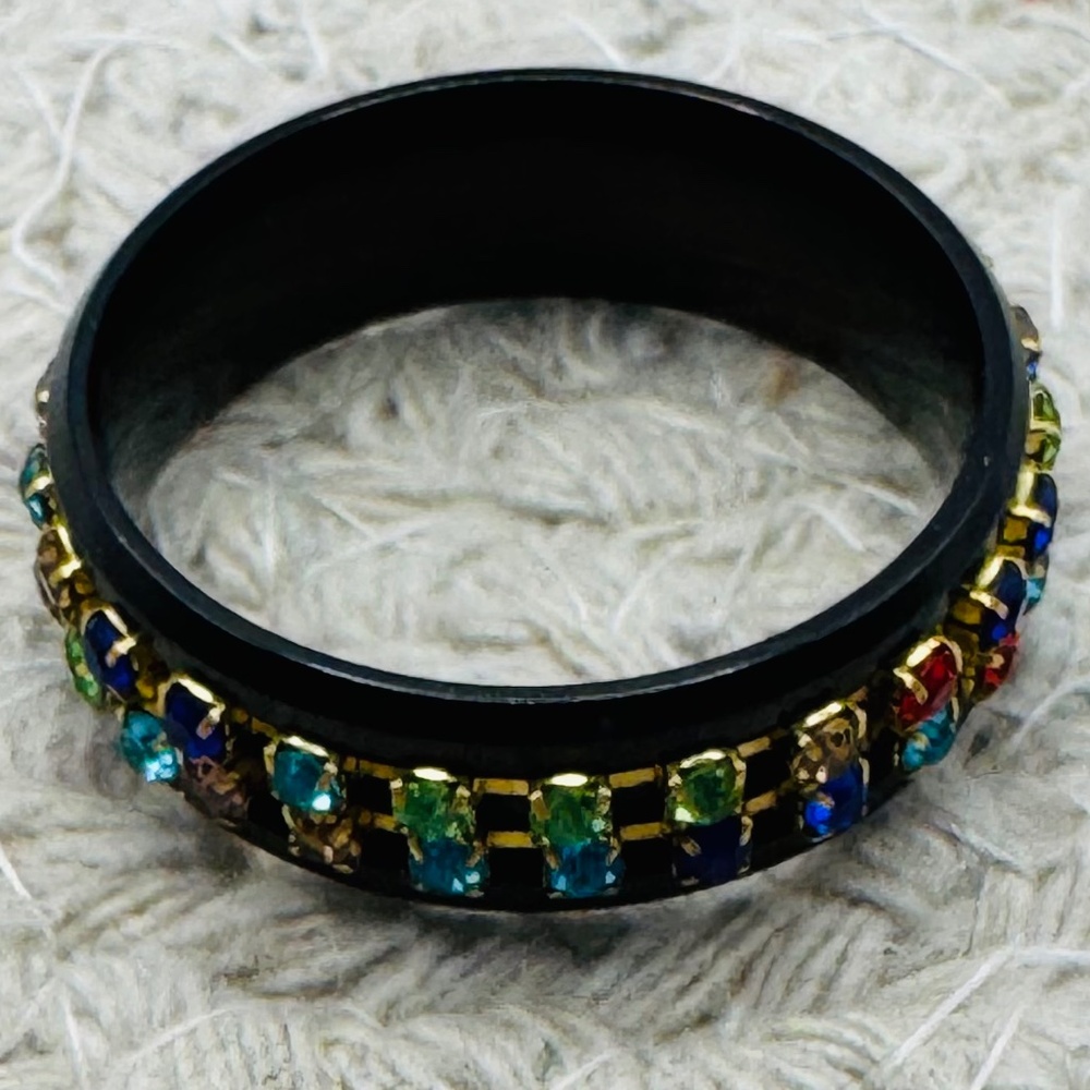 Multi-Color Rhinestone Spinner Ring - image 5